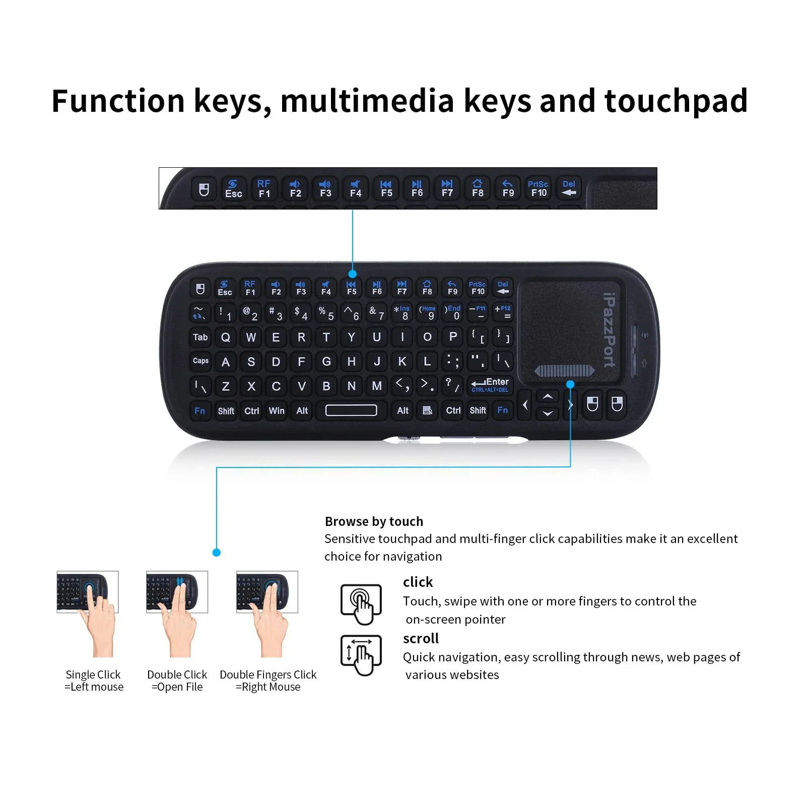 IPazzPort Mini Bluetooth & 2.4 - Raspberry Pi Keyboard recension och pris