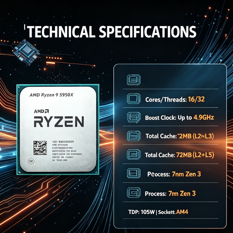R9 5950X AMD Ryzen 9 16 Core 3 - Amd Cpu Ryzen 9 recension och pris
