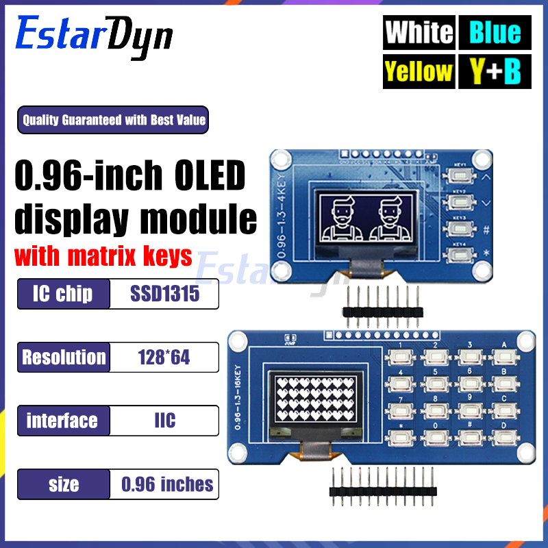 0.96 Inch OLED Display with 4x - Raspberry Pi Keyboard recension och pris