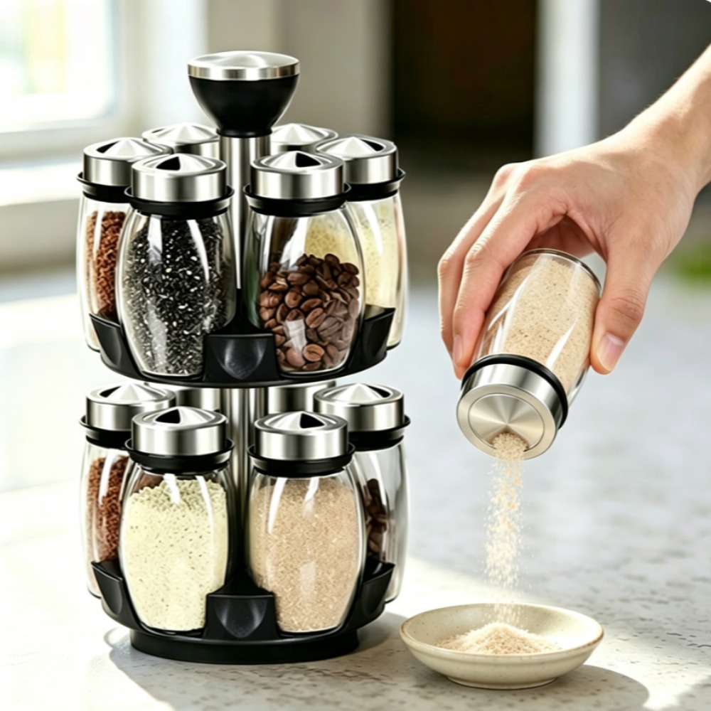 Revolving Spice Rack Organizer - Server Rack Shelf recension och pris