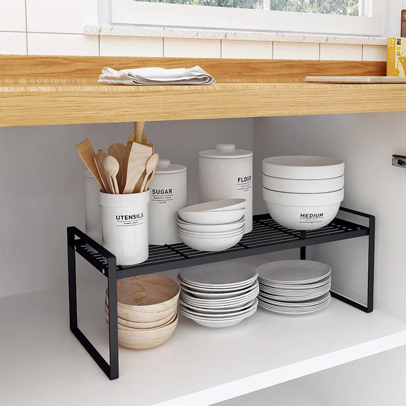Steel Kitchen Dishes Bowl Stor - Server Rack Shelf recension och pris