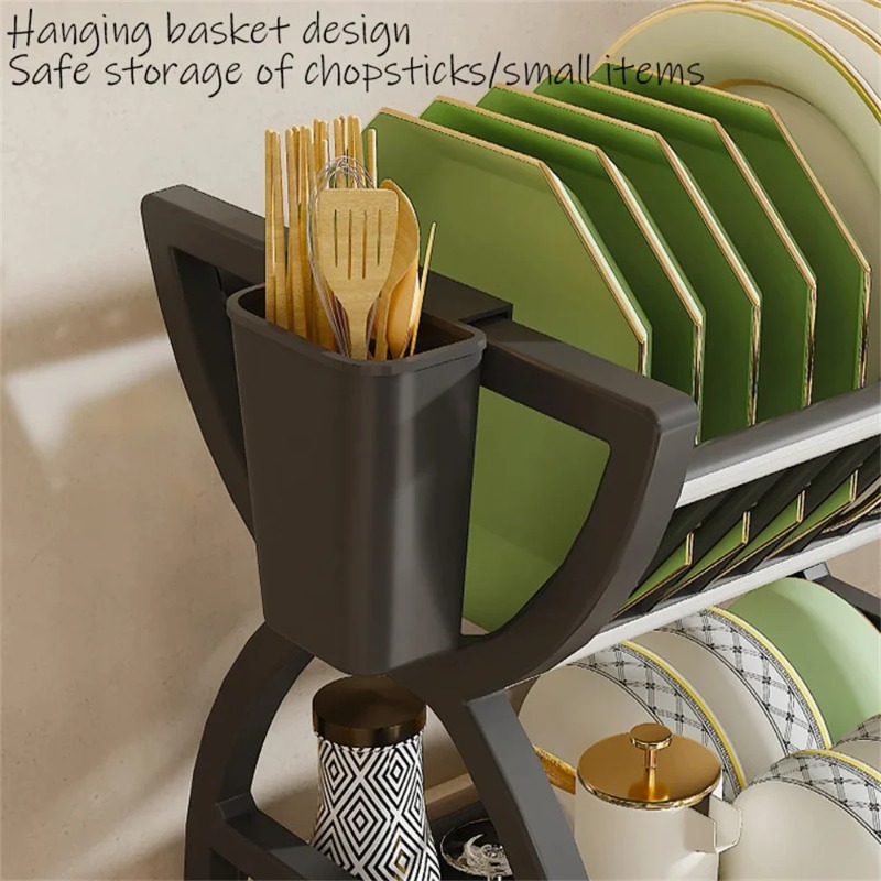 2 Tier Dish Drying Rack Kitche - Server Rack Shelf recension och pris